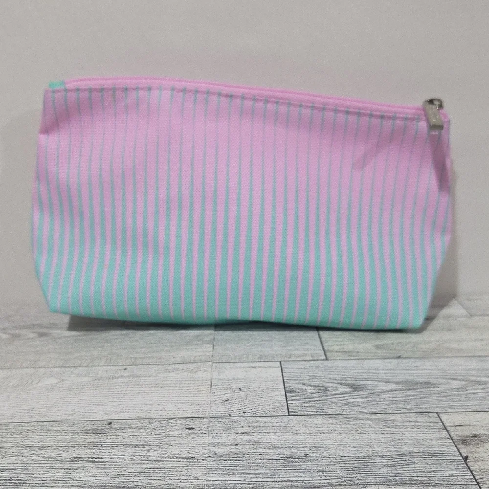 Clinique Pastel Pink and Mint Cosmetic Bag